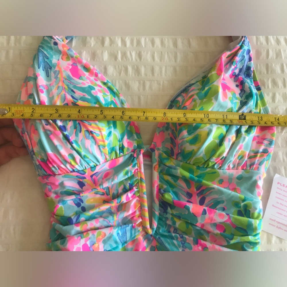 NWT Lilly Pulitzer Lanai Halter One-Piece swimsuit Catch The Wave Print Halter 2 - Picture 7 of 13